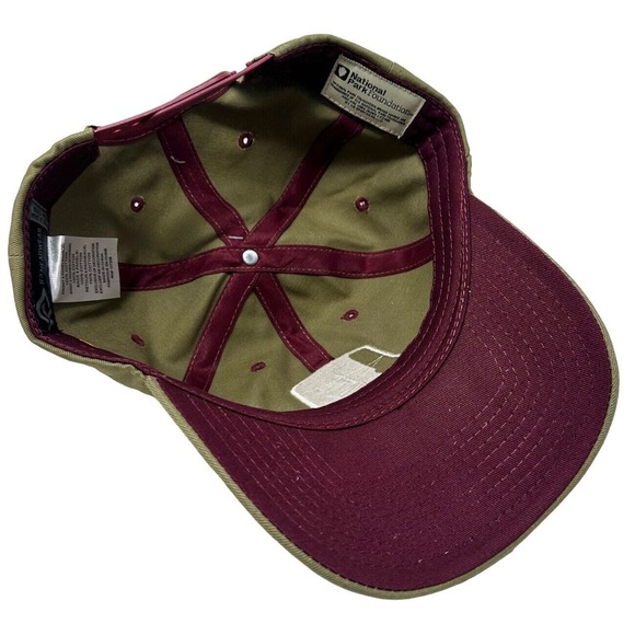 Yosemite National Park Men's Embroidered Patch Dad Snapback Hat Cap in Olive - Picture 5 of 5